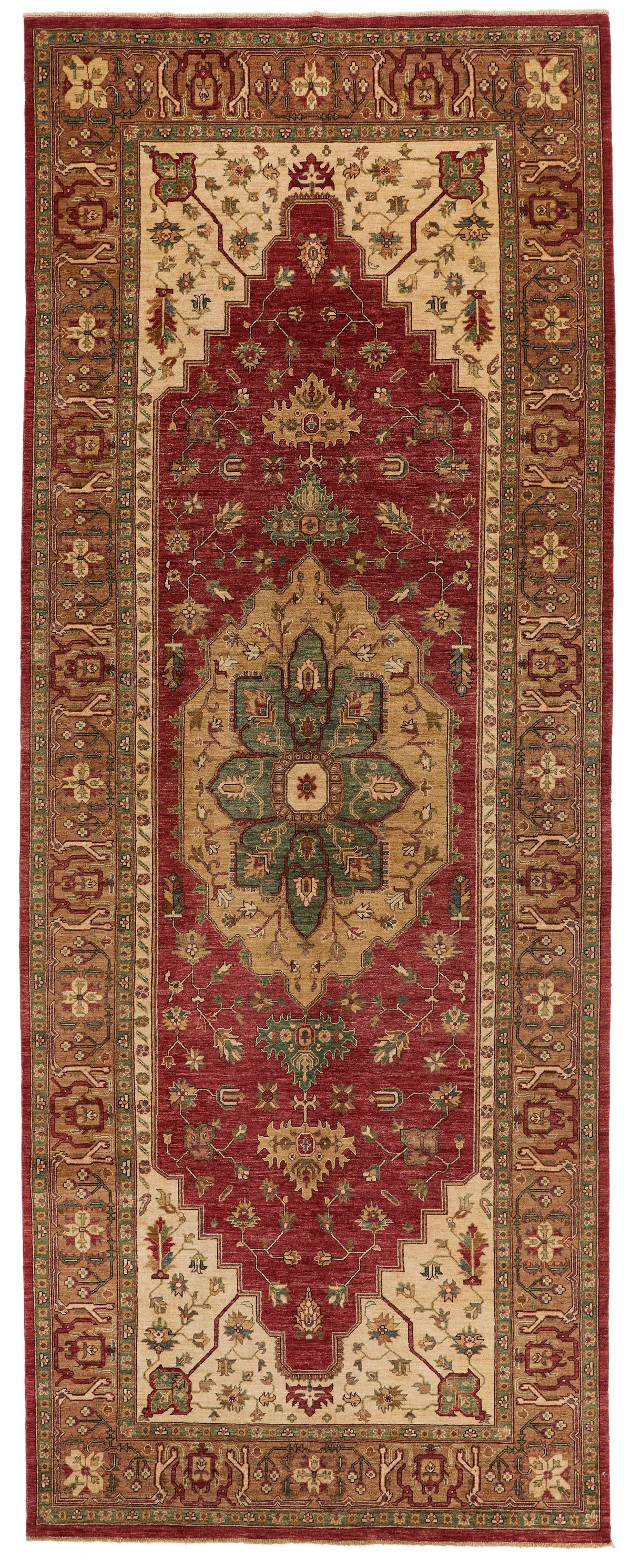 6x16 Red and Light Brown Anatolian Traditional Runner