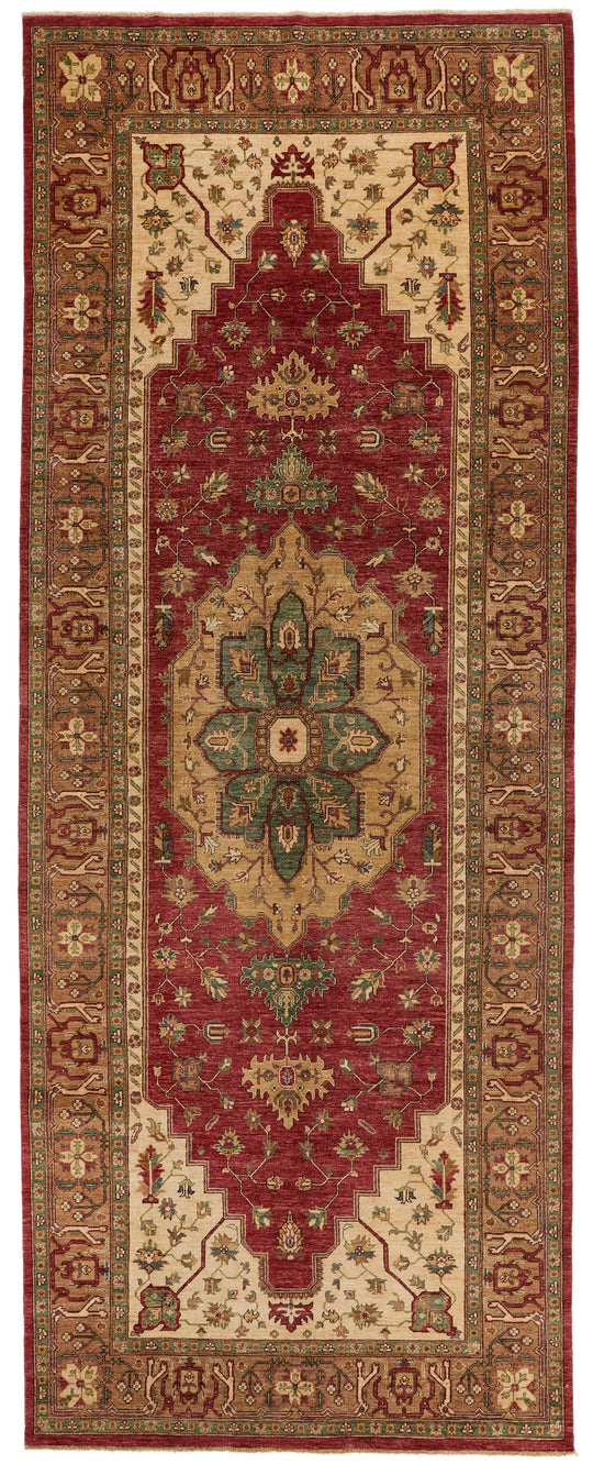 6x16 Red and Light Brown Anatolian Traditional Runner