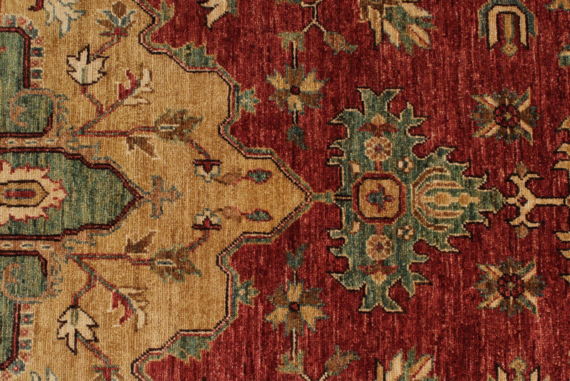 6x16 Red and Light Brown Anatolian Traditional Runner