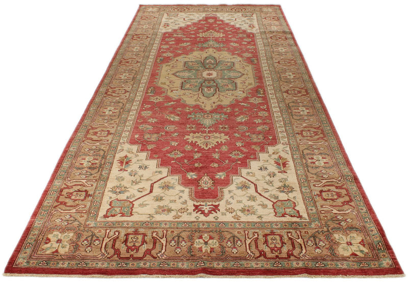 6x16 Red and Light Brown Anatolian Traditional Runner