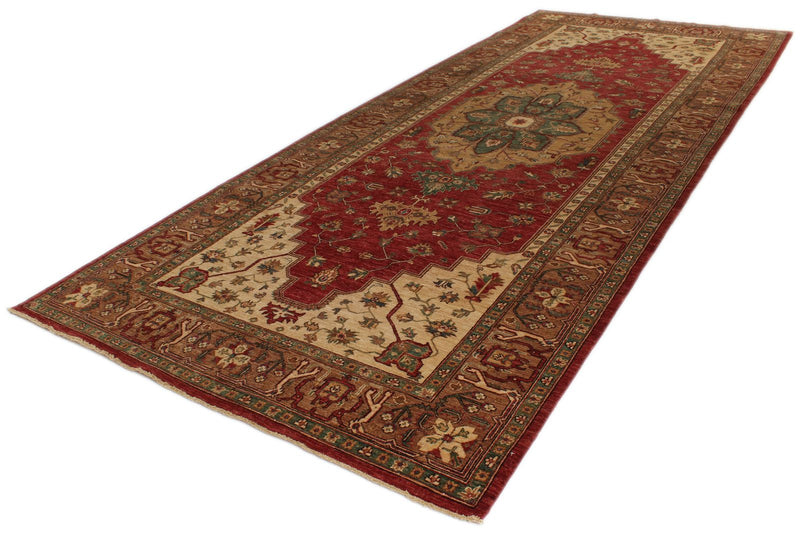 6x16 Red and Light Brown Anatolian Traditional Runner