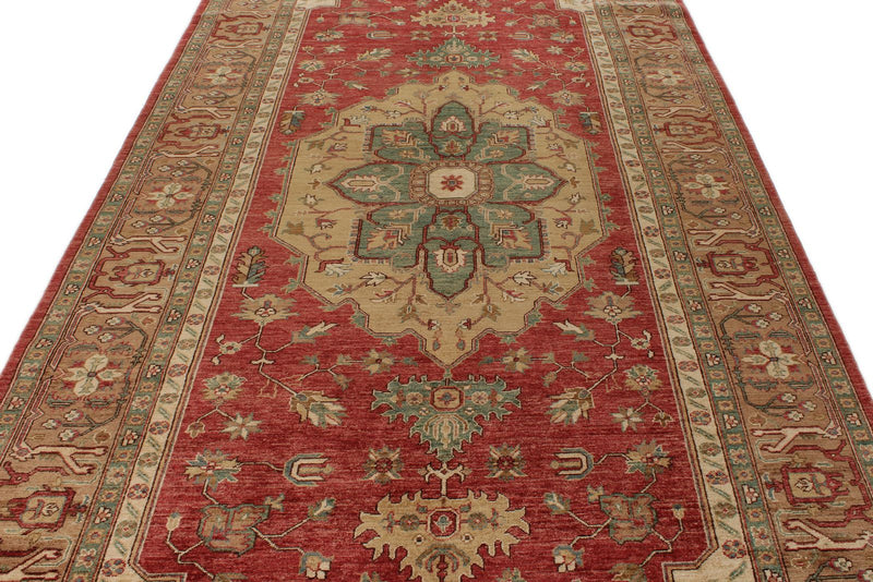6x16 Red and Light Brown Anatolian Traditional Runner