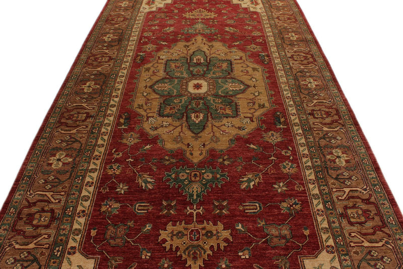 6x16 Red and Light Brown Anatolian Traditional Runner