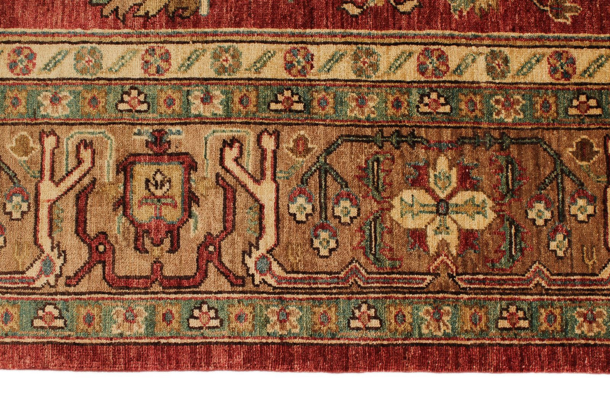 6x16 Red and Light Brown Anatolian Traditional Runner