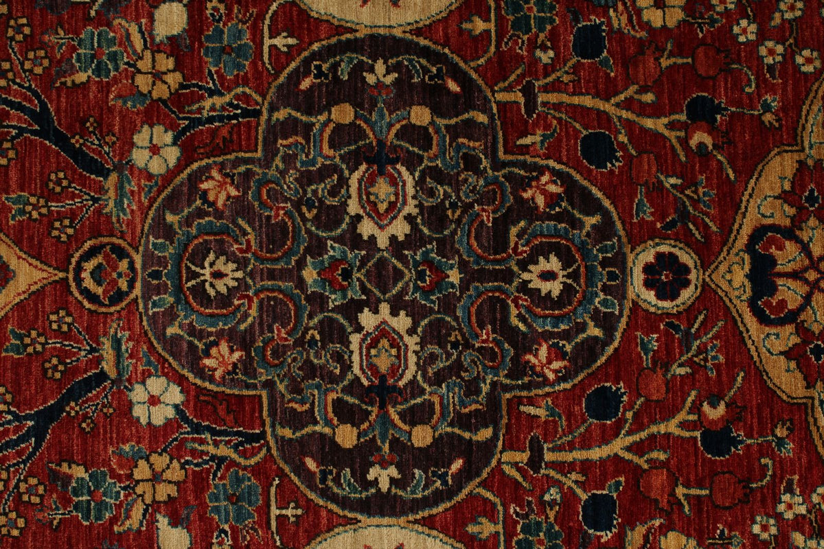 12x16 Burgundy and Multıcolor Anatolian Tribal Rug