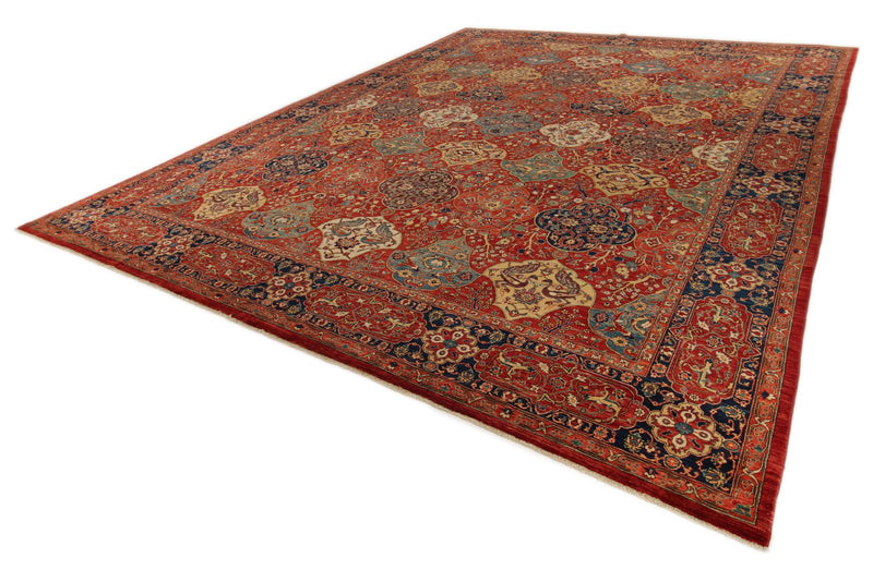 12x16 Burgundy and Multıcolor Anatolian Tribal Rug