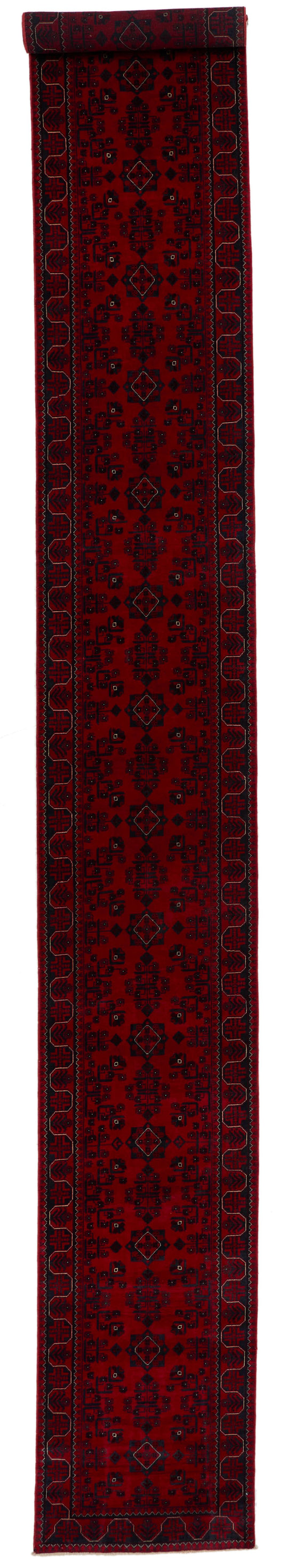 3x22 Red and Navy Turkish Tribal Runner