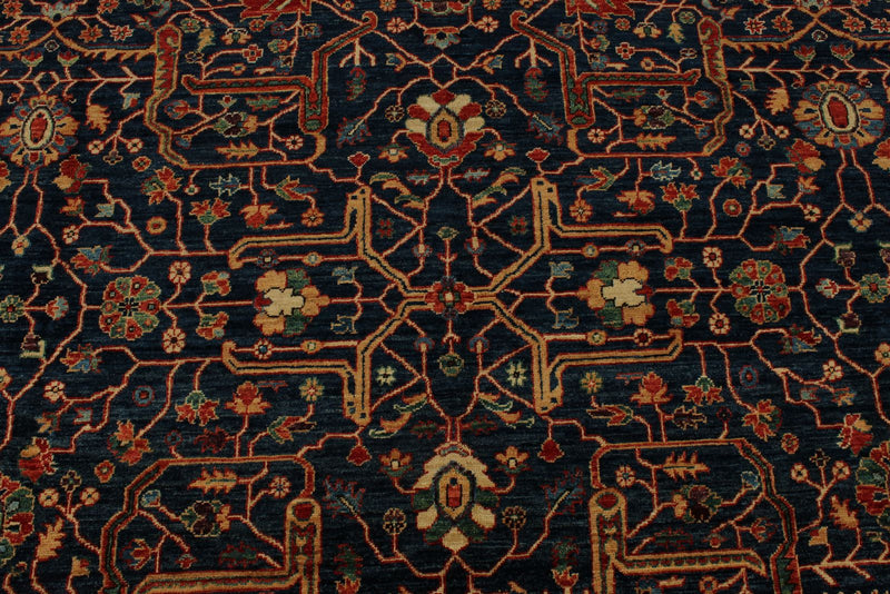 12x18 Navy and Red Anatolian Traditional Rug