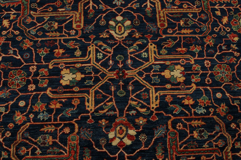 12x18 Navy and Red Anatolian Traditional Rug