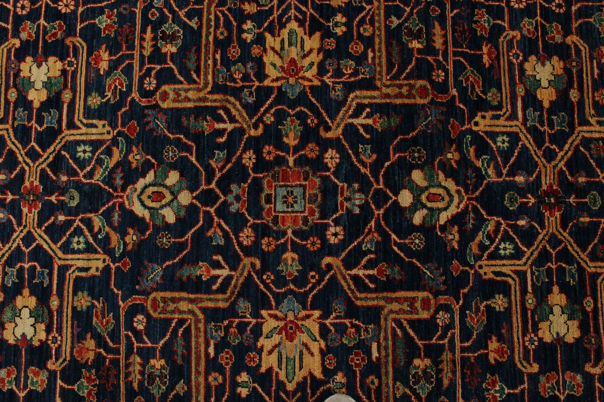 12x18 Navy and Red Anatolian Traditional Rug