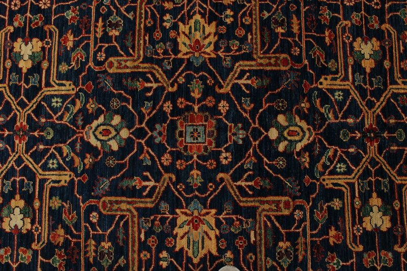 12x18 Navy and Red Anatolian Traditional Rug