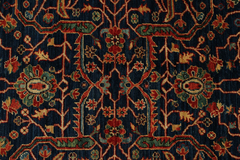 12x18 Navy and Red Anatolian Traditional Rug
