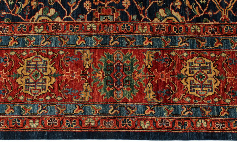 12x18 Navy and Red Anatolian Traditional Rug