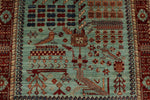 4x12 Blue and Red Anatolian Traditional Runner