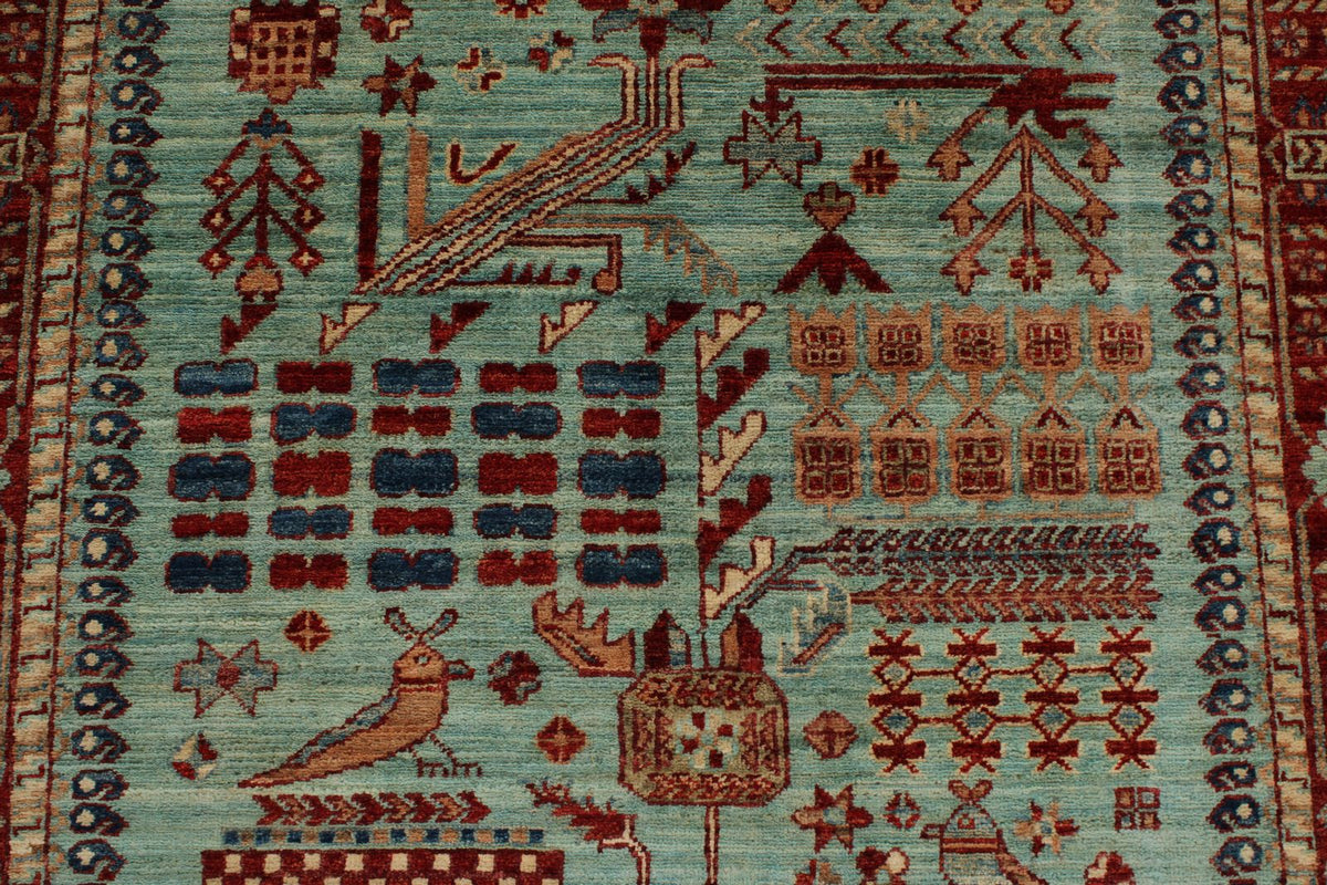4x12 Blue and Red Anatolian Traditional Runner
