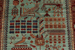 4x12 Blue and Red Anatolian Traditional Runner