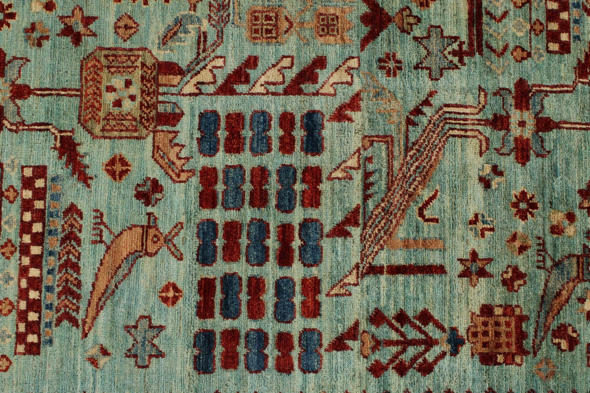 4x12 Blue and Red Anatolian Traditional Runner