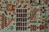 4x12 Blue and Red Anatolian Traditional Runner