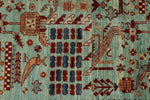 4x12 Blue and Red Anatolian Traditional Runner