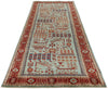 4x12 Blue and Red Anatolian Traditional Runner