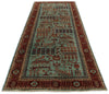 4x12 Blue and Red Anatolian Traditional Runner
