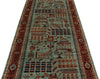 4x12 Blue and Red Anatolian Traditional Runner