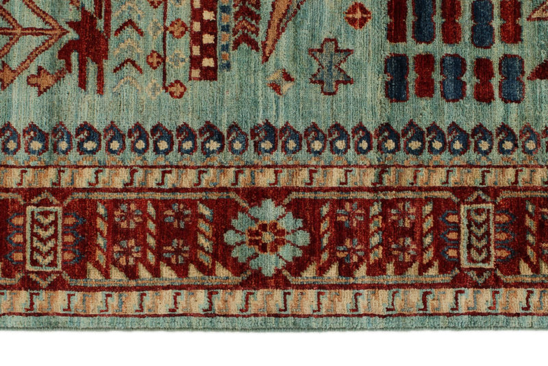 4x12 Blue and Red Anatolian Traditional Runner