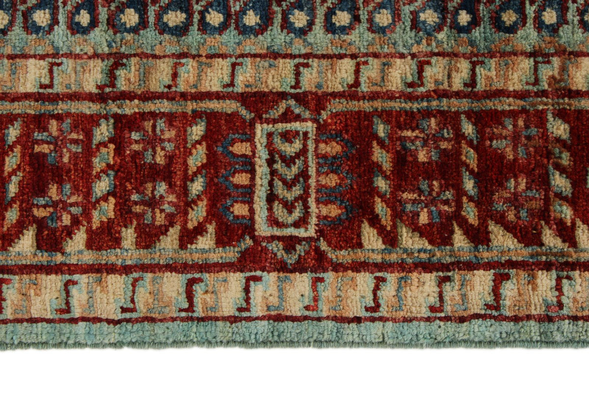 4x12 Blue and Red Anatolian Traditional Runner