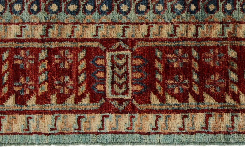 4x12 Blue and Red Anatolian Traditional Runner