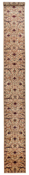 3x25 Beige and Multicolor Anatolian Traditional Runner