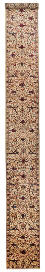 3x25 Beige and Multicolor Anatolian Traditional Runner