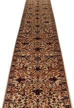 3x25 Beige and Multicolor Anatolian Traditional Runner