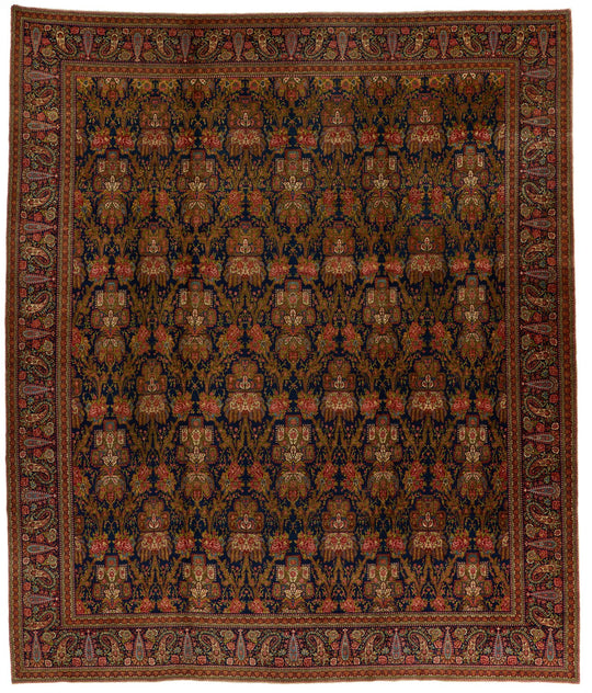 13x15 Navy and Multicolor Persian Traditional Rug