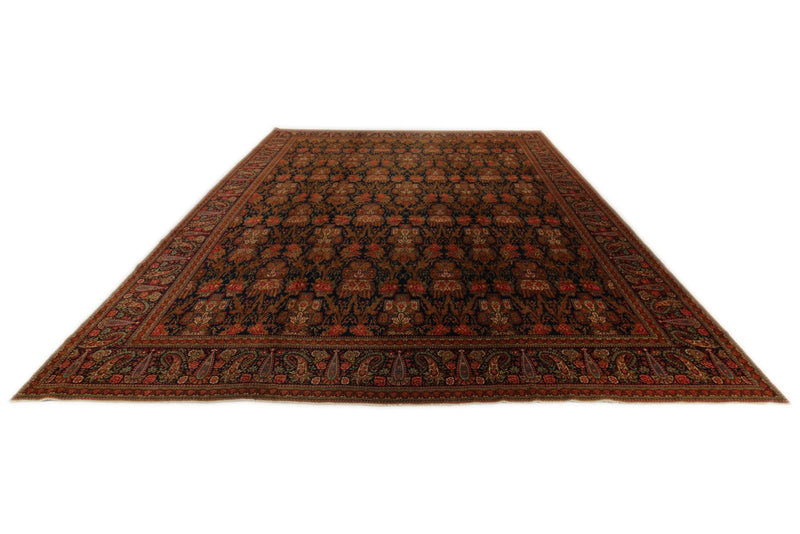 13x15 Navy and Multicolor Persian Traditional Rug