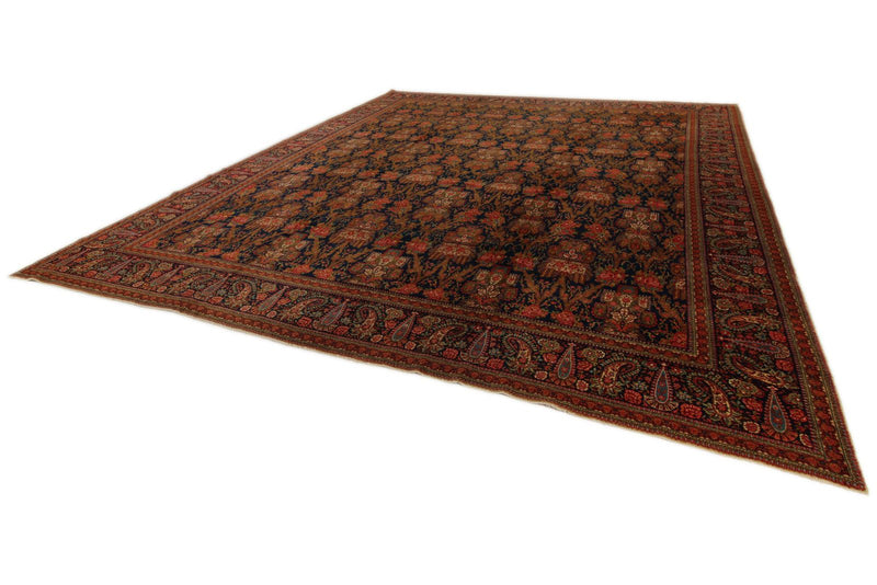 13x15 Navy and Multicolor Persian Traditional Rug