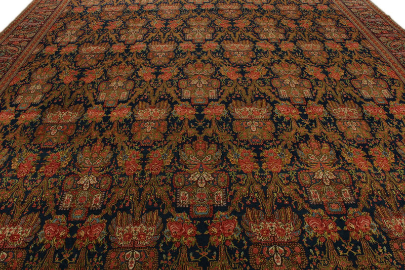 13x15 Navy and Multicolor Persian Traditional Rug