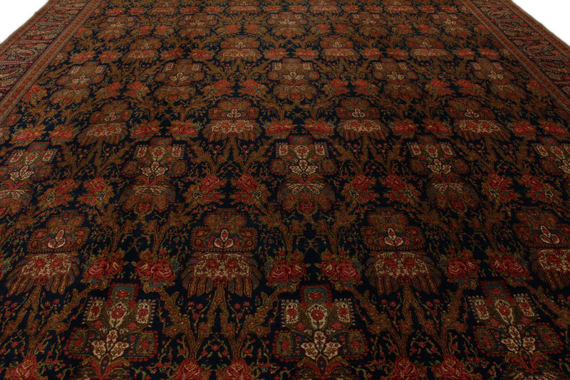 13x15 Navy and Multicolor Persian Traditional Rug