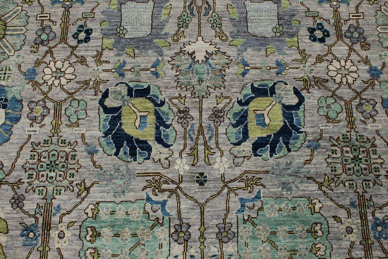 8x11 Gray and Multicolor Anatolian Traditional Rug