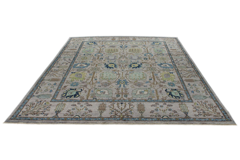 8x11 Gray and Multicolor Anatolian Traditional Rug