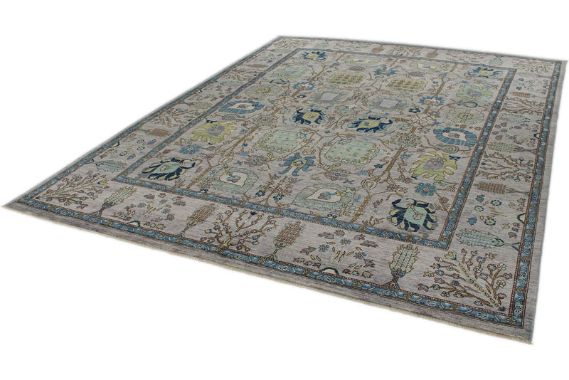 8x11 Gray and Multicolor Anatolian Traditional Rug