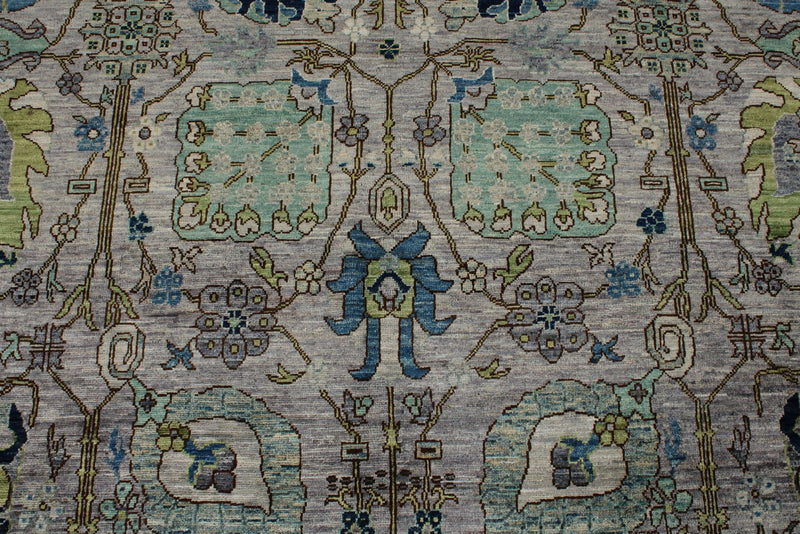 8x11 Gray and Multicolor Anatolian Traditional Rug