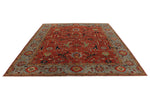 8x10 Rust and Light Blue Anatolian Traditional Rug