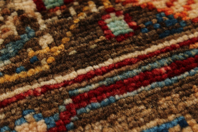 8x10 Brown and Multicolor Anatolian Traditional Rug