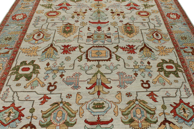 8x10 Gray and Light Blue Anatolian Traditional Rug