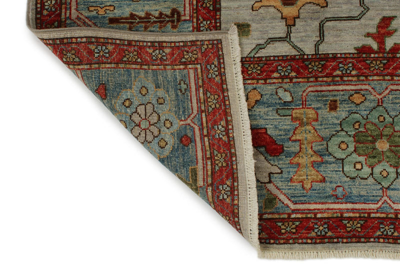 8x10 Gray and Light Blue Anatolian Traditional Rug