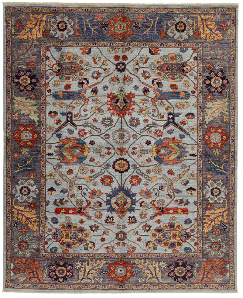 8x10 Gray and Purple Anatolian Traditional Rug