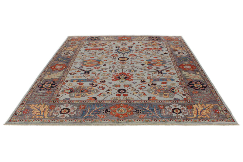 8x10 Gray and Purple Anatolian Traditional Rug