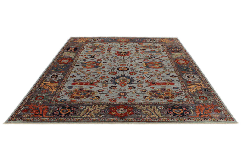 8x10 Gray and Purple Anatolian Traditional Rug