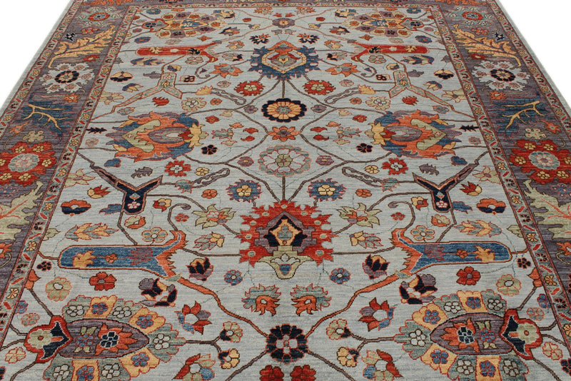 8x10 Gray and Purple Anatolian Traditional Rug