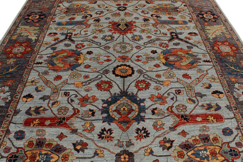 8x10 Gray and Purple Anatolian Traditional Rug